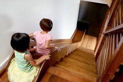 WALNUT STAIRS AND SLIDE HYBRID HL Stairs